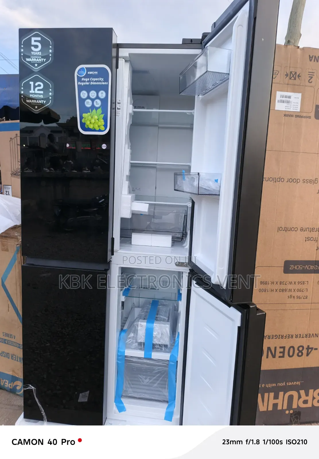 Bruhm 480Liter 4Doors Premium Mirror Refrigerator