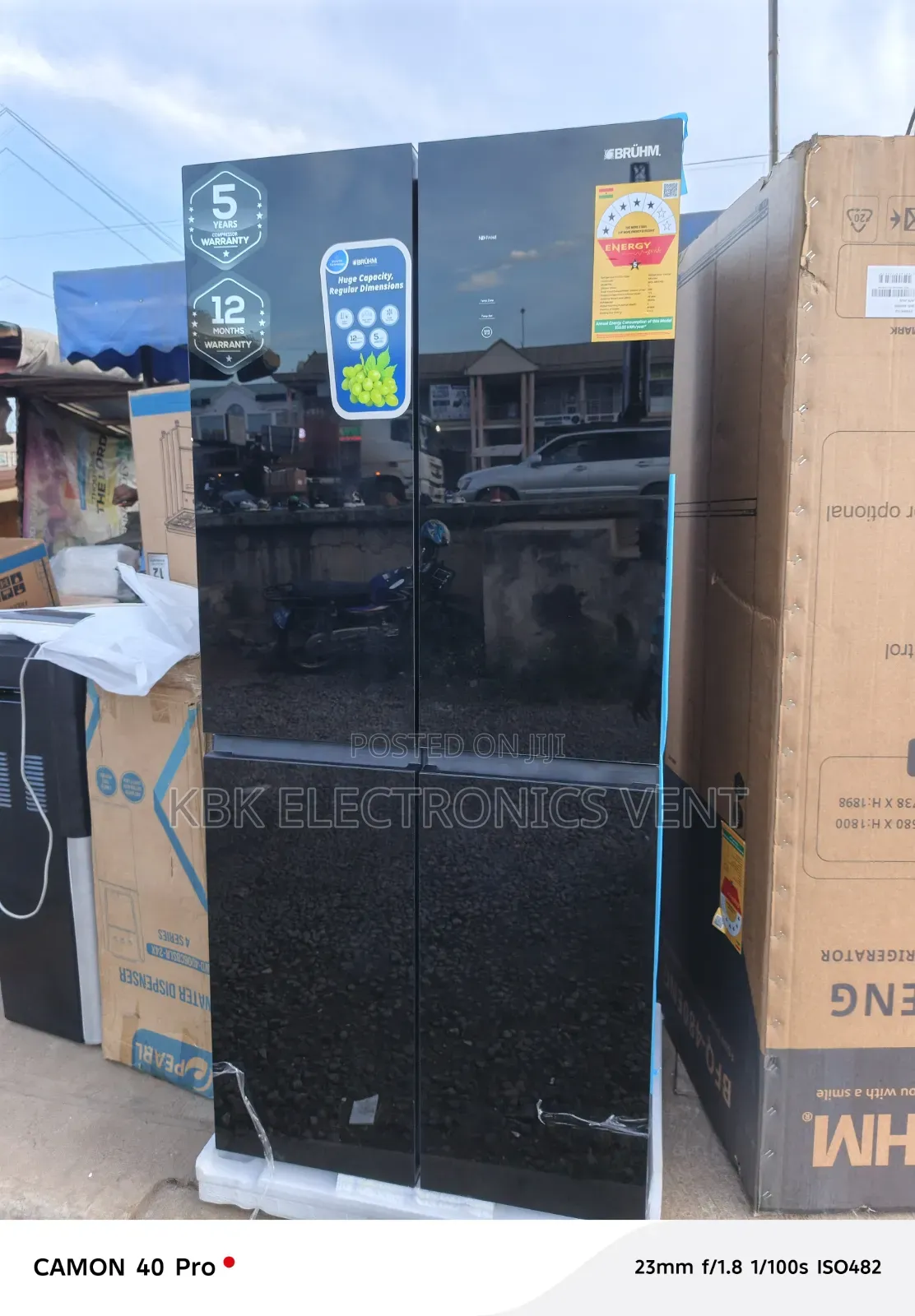 Bruhm 480Liter 4Doors Premium Mirror Refrigerator