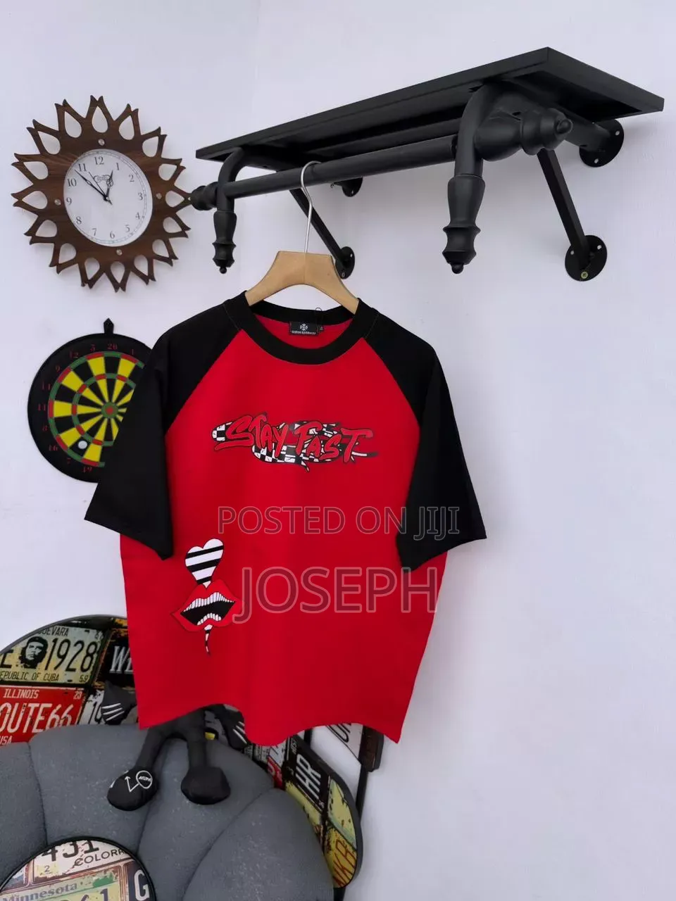 T-Shirt With a Bold USA Eagle Print and Patriotic Design.