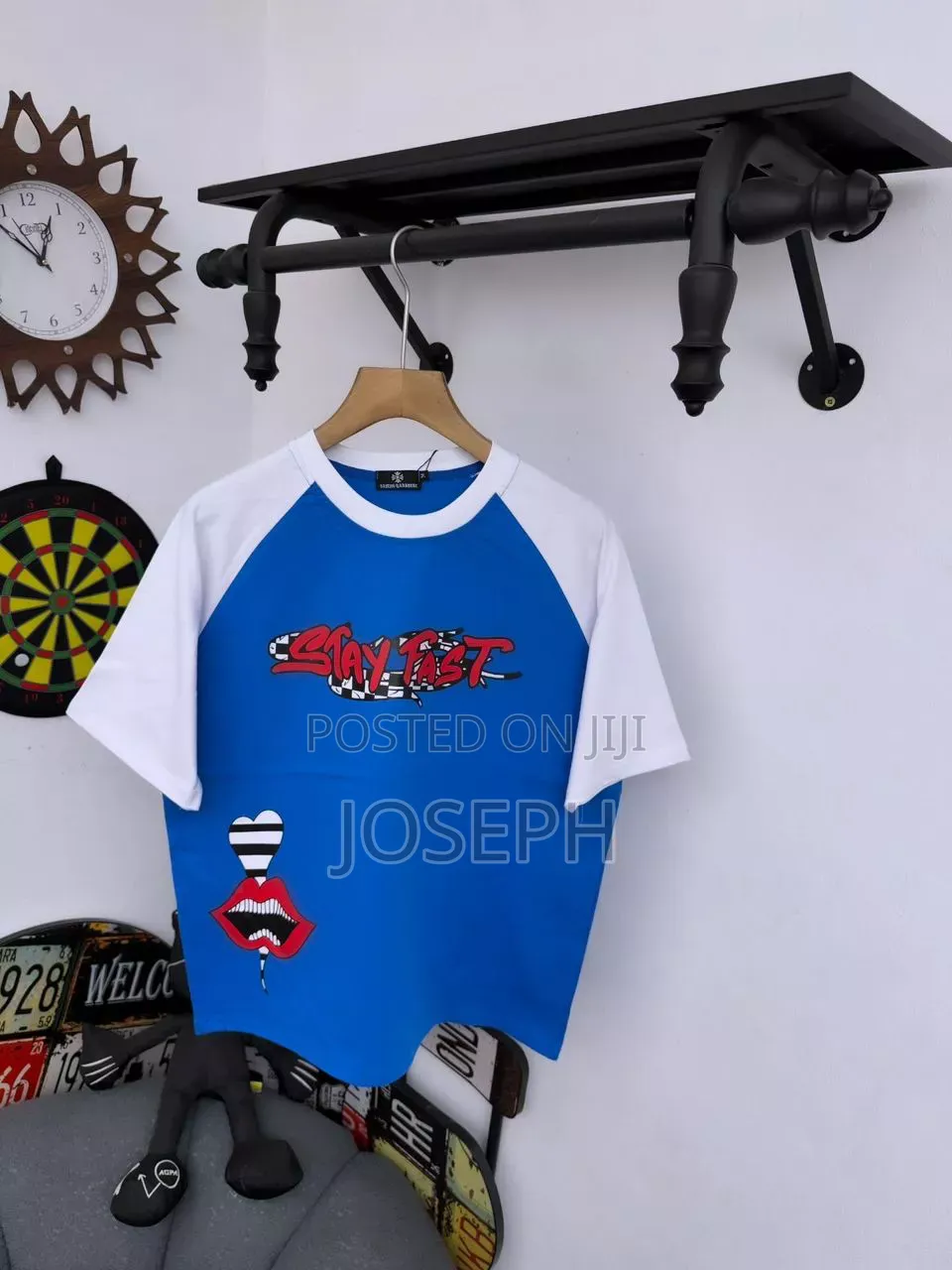 T-Shirt With a Bold USA Eagle Print and Patriotic Design.
