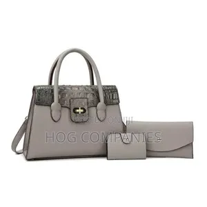 Ladies 3in1 Crocodile Skin Shoulder Bag Purse - Fast Delivery in 2hrs