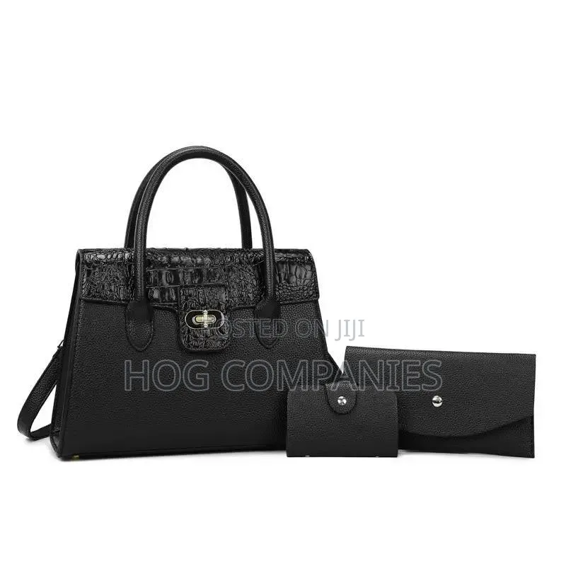 Ladies 3in1 Crocodile Skin Shoulder Bag Purse - Fast Delivery in 2hrs