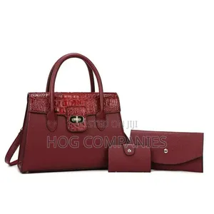 Ladies 3in1 Crocodile Skin Shoulder Bag Purse - Fast Delivery in 2hrs