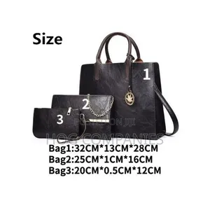 Ladies 3 in 1 Leather Handbag Purse Clutch- Fast Delivery in 2hrs