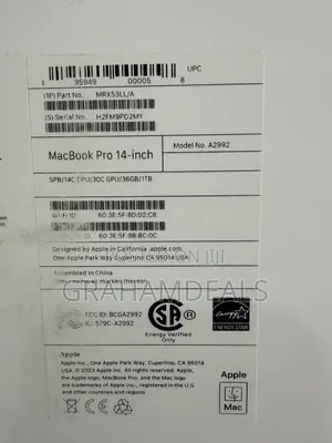 New Laptop Apple MacBook Pro 2023 M3 Max 36GB Apple M3 Max SSD 1T
