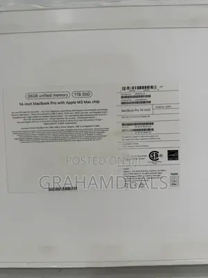 New Laptop Apple MacBook Pro 2023 M3 Max 36GB Apple M3 Max SSD 1T