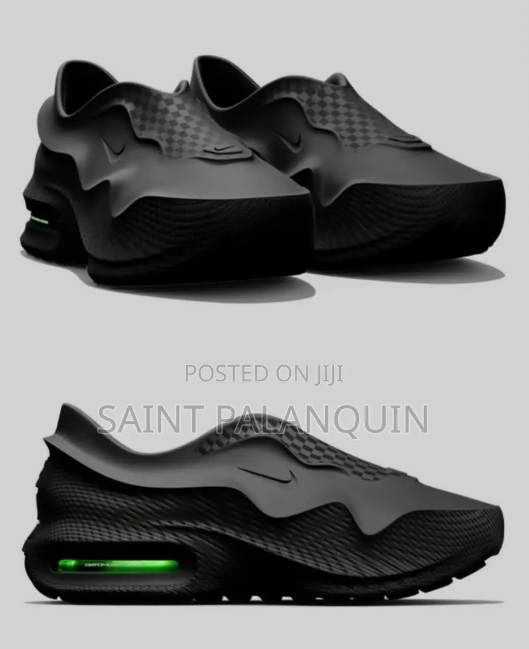 Black Nike Air Max 1000 Slip-on Sneakers