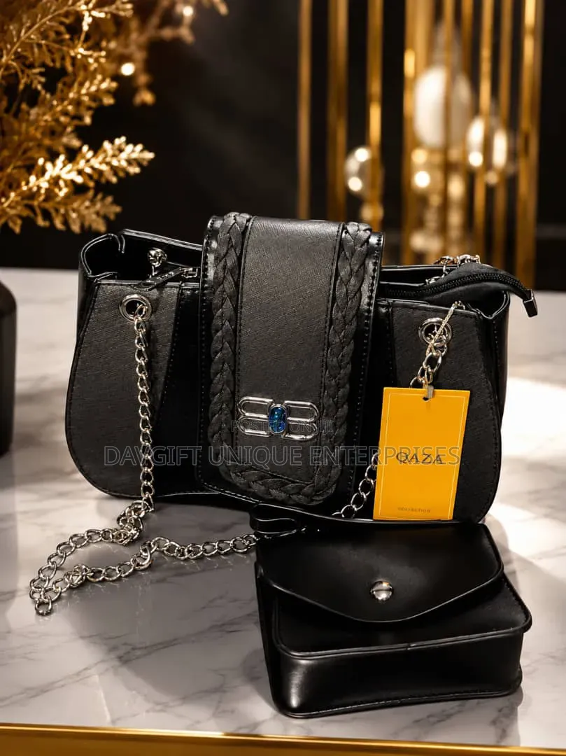 Elegant but Classic Original Luxerious Ladies 2in1 Leather Hand Bags