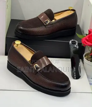 Brown Dino Verratti Leather and Suede Loafers