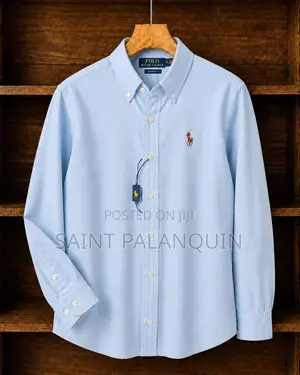 Polo Ralph Lauren Long-Sleeve Oxford Shirt Feat a Button-Down Collar