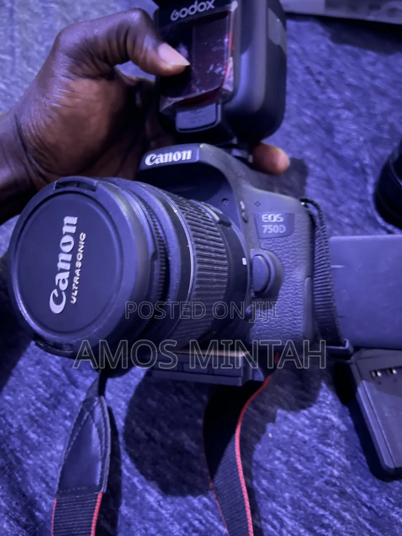Canon EOS 750D DSLR Camera + 18-55mm Lens + Speedlite Flash