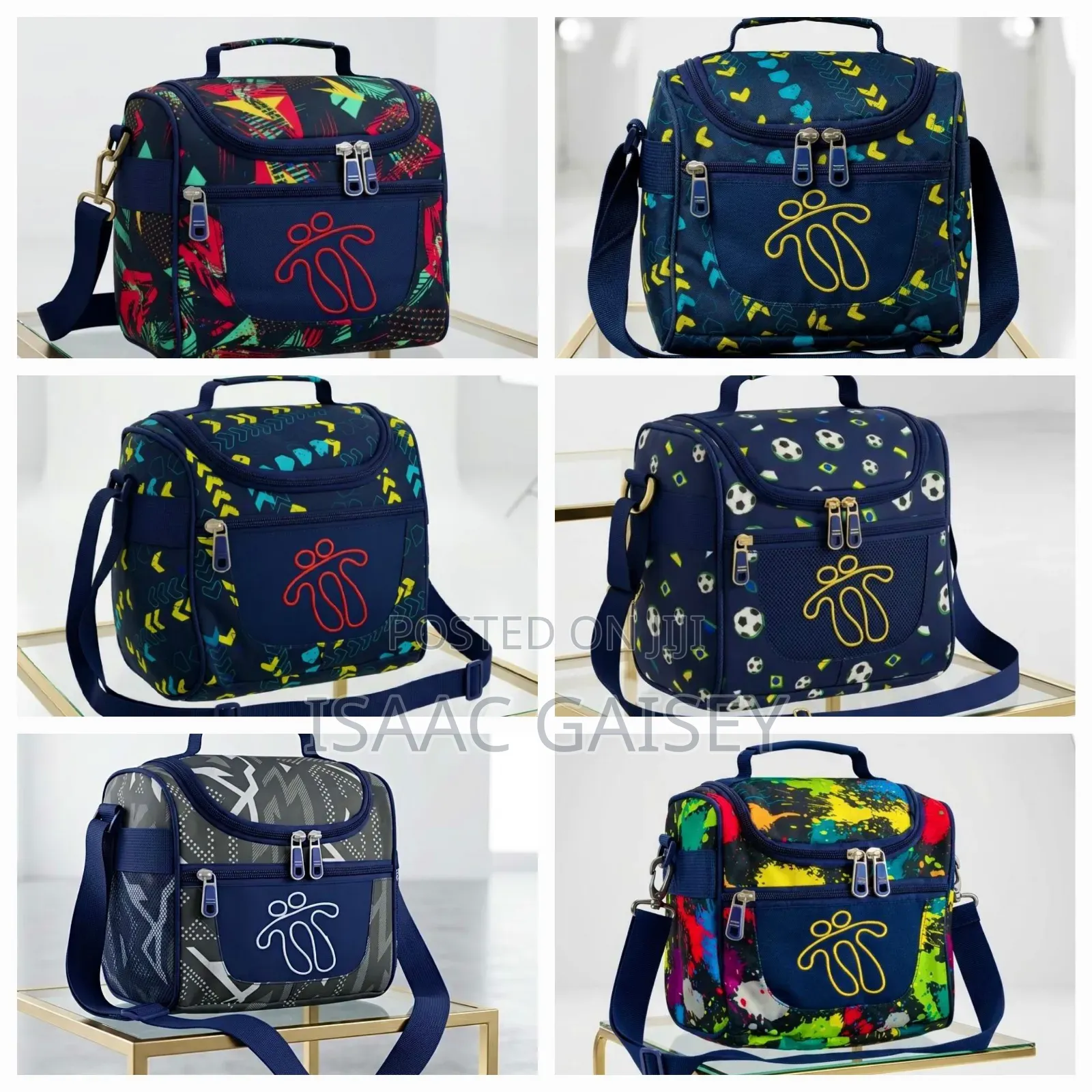 Insulated Lunch Bags With Secure Zip and Side Water Bottle Pockets
