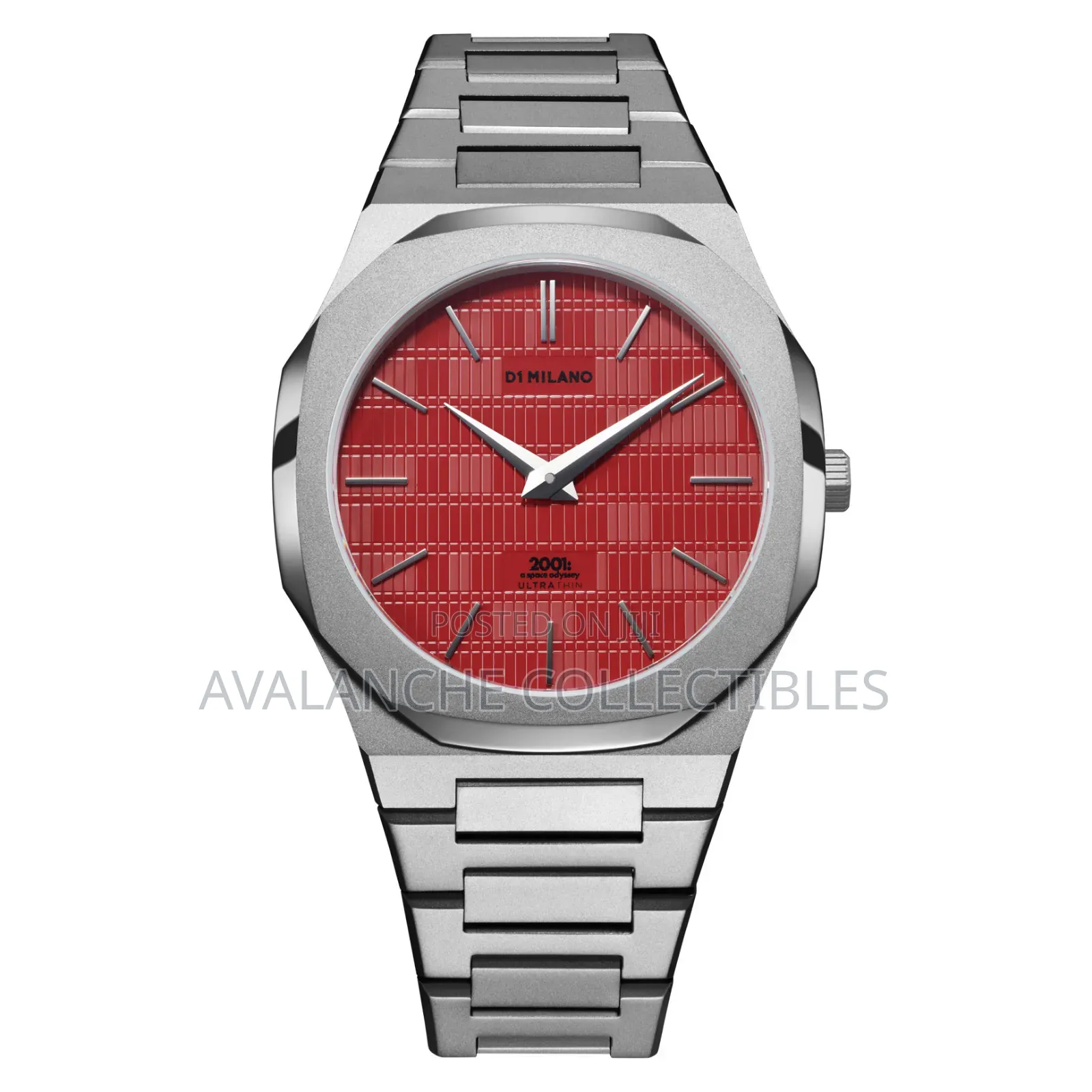 D1 Milano Ultra Thin Red Dial Watch 41mm Case Size