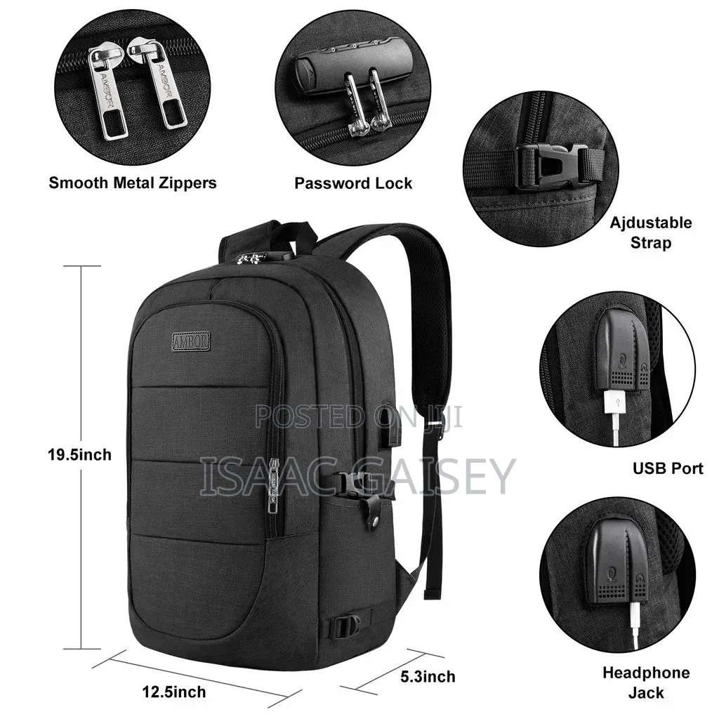 17" Premium Quality Laptop Compartment Backpacks With USB Port
