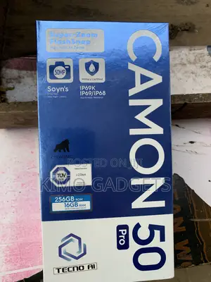 New Tecno Camon 50 Pro 256 GB Black