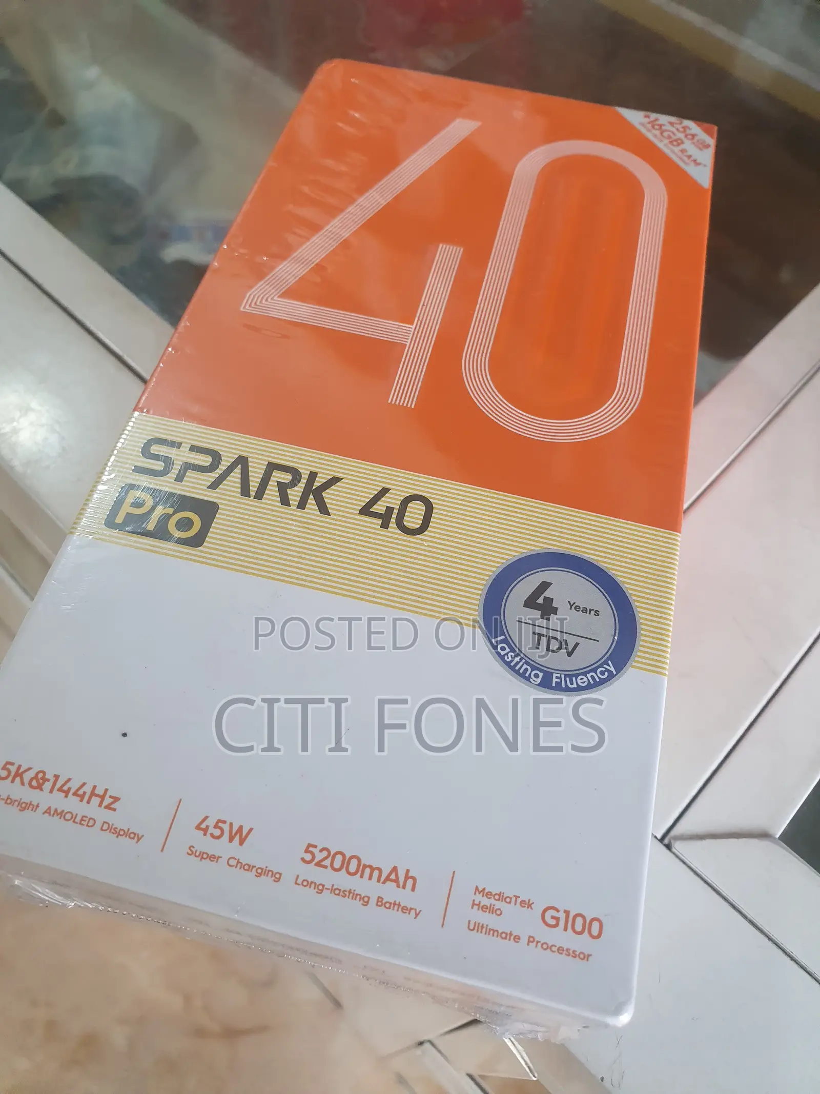 New Tecno Spark 40 Pro 256 GB Black