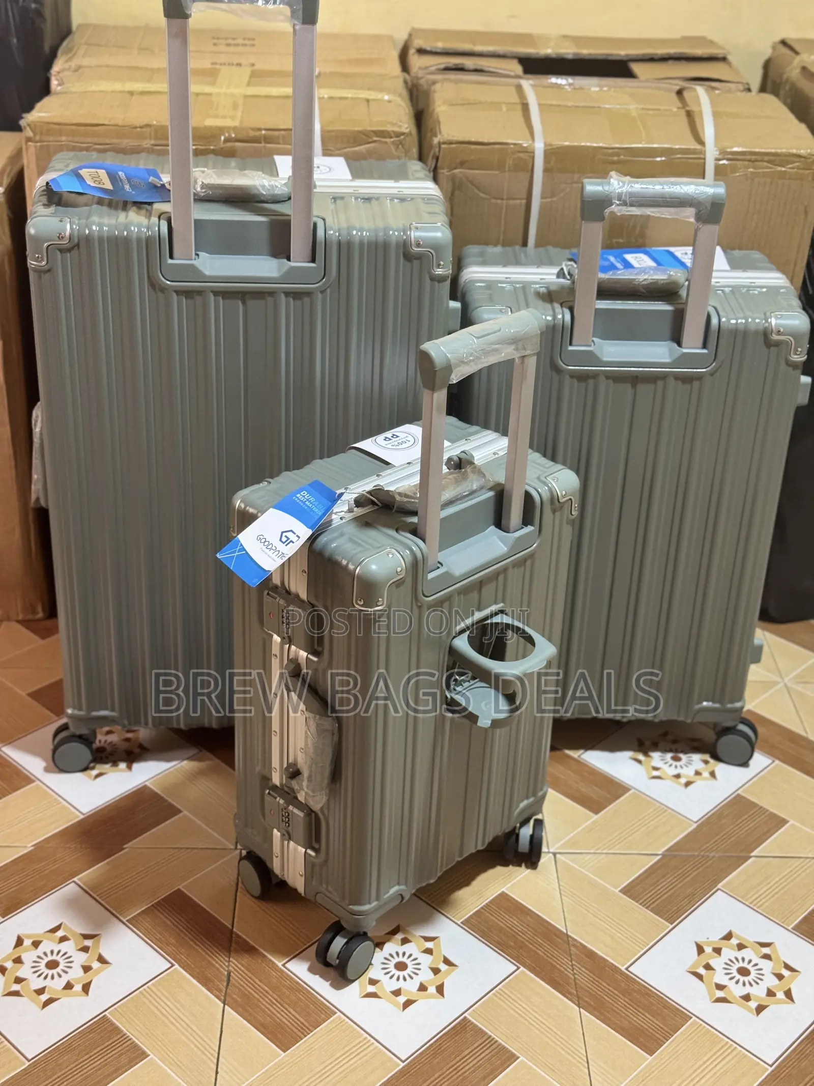 Premium Quality 3set Goodpartner Executive Purely Zipless Suitcase.