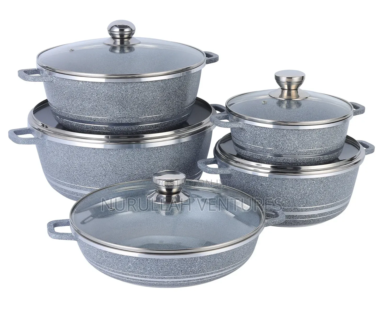 Premium Non-Stick Granite Cookware Set – Pots & Frying Pan 🍳🔥