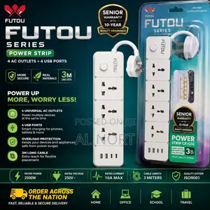 FUTOU Series Multi-Function Power Strip With USB Ports – 3M Cable