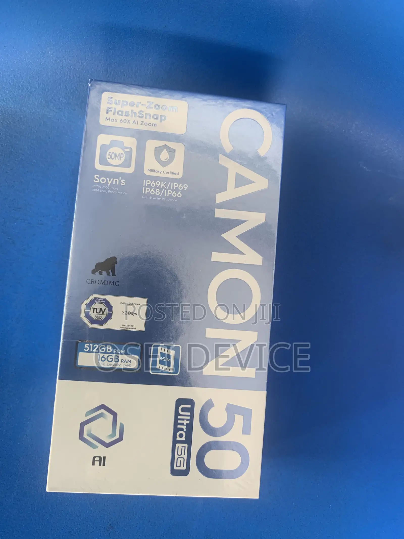 New Tecno Camon 50 Ultra 512 GB Blue