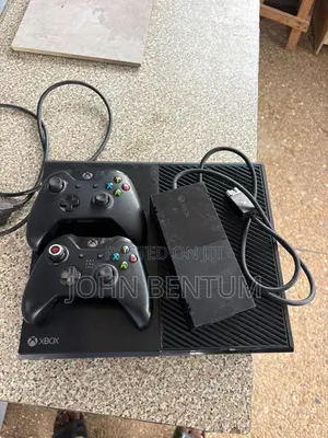 Xbox 1 Console With Two Controllers and Power Supply Cables