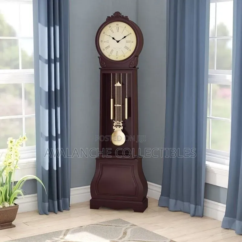 Daniel Dakota Round Face Pendulum Chime Grandfather's Clock 72inches