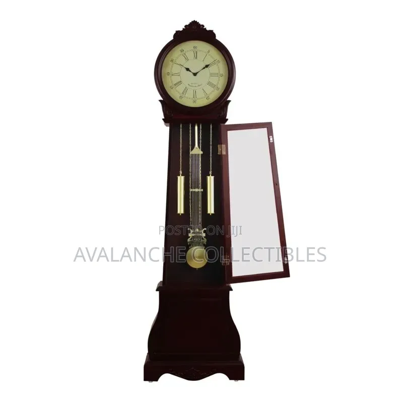 Daniel Dakota Round Face Pendulum Chime Grandfather's Clock 72inches