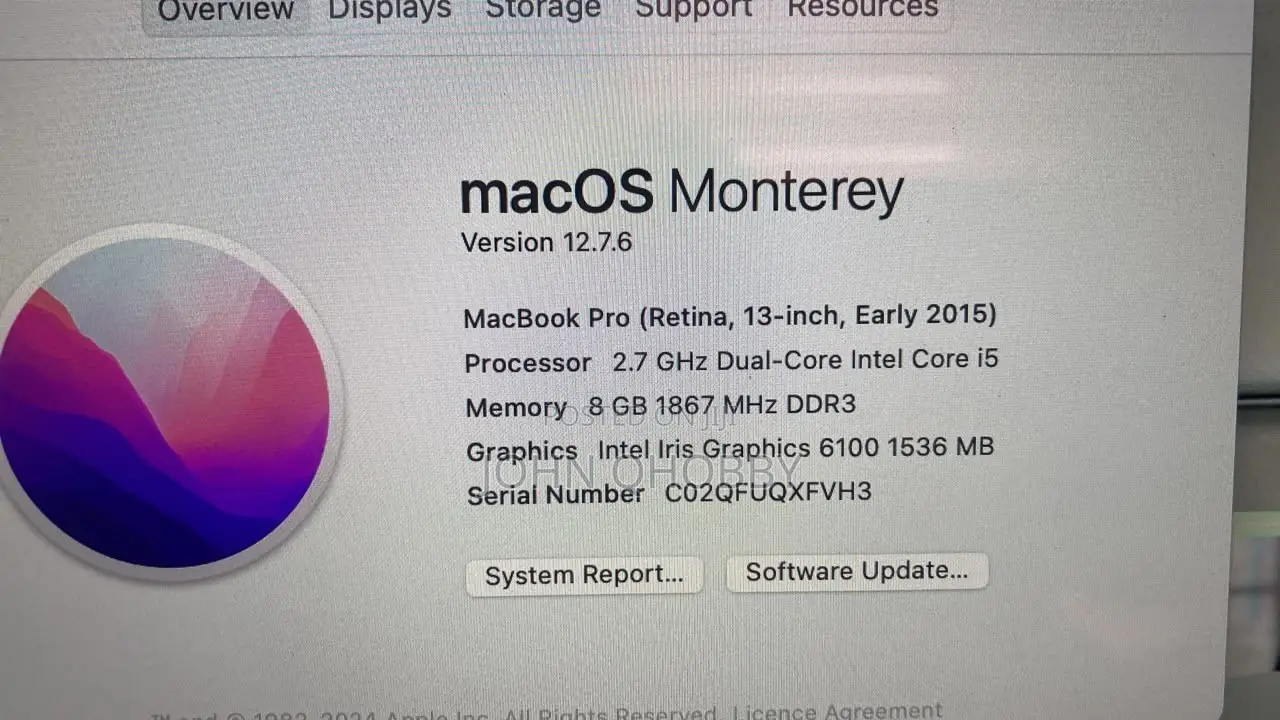 Laptop Apple MacBook Pro 2015 8GB Intel Core i5 SSD 256GB