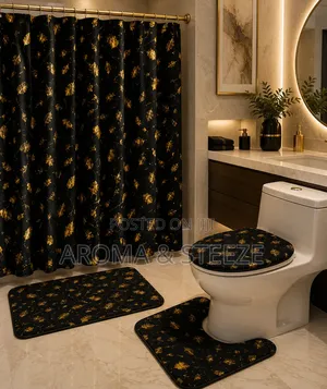 4 in 1 Bathroom Mat Set Anti Slip Mat