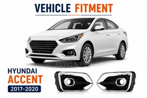 Hyundai Accent 2017-2020 Fog Lights and Covers Set