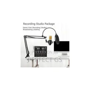 Mythco V8 Live Sound Card Podcast Equipment Bundle BM-800