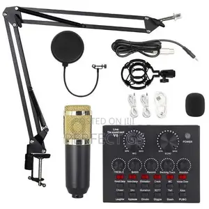 Mythco V8 Live Sound Card Podcast Equipment Bundle BM-800