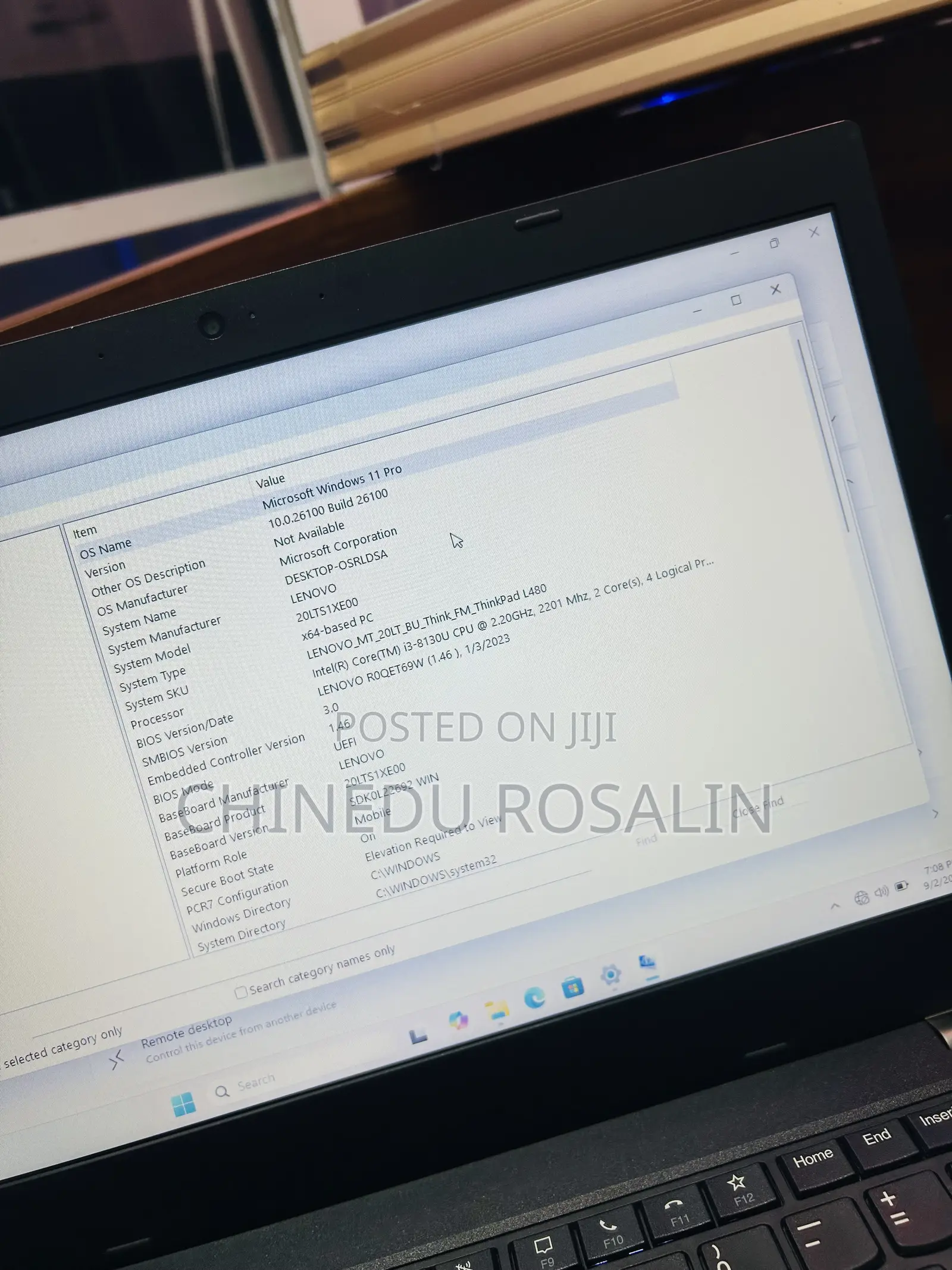 Laptop Lenovo ThinkPad L480 8GB Intel Core i3 SSD 128GB