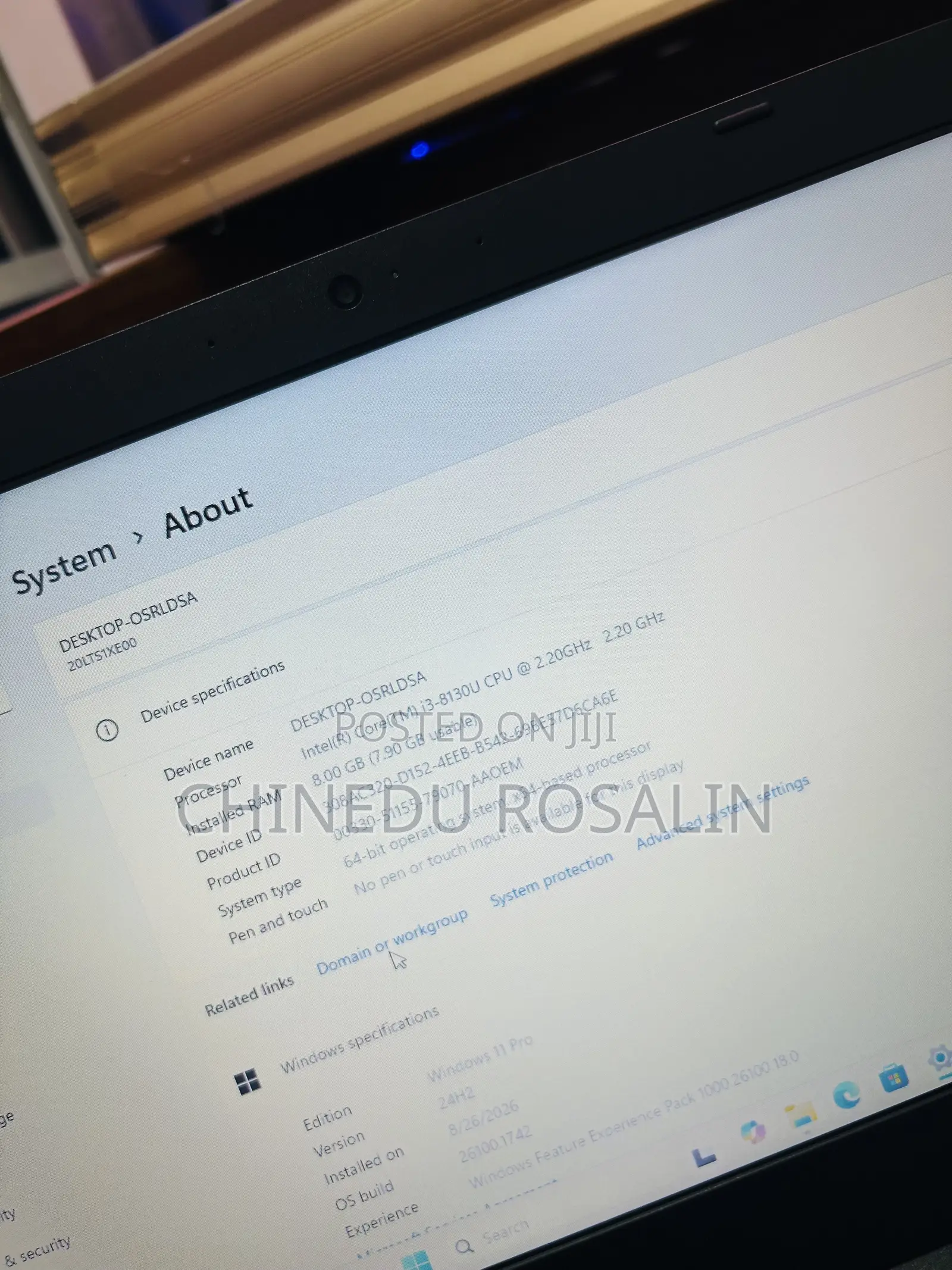 Laptop Lenovo ThinkPad L480 8GB Intel Core i3 SSD 128GB