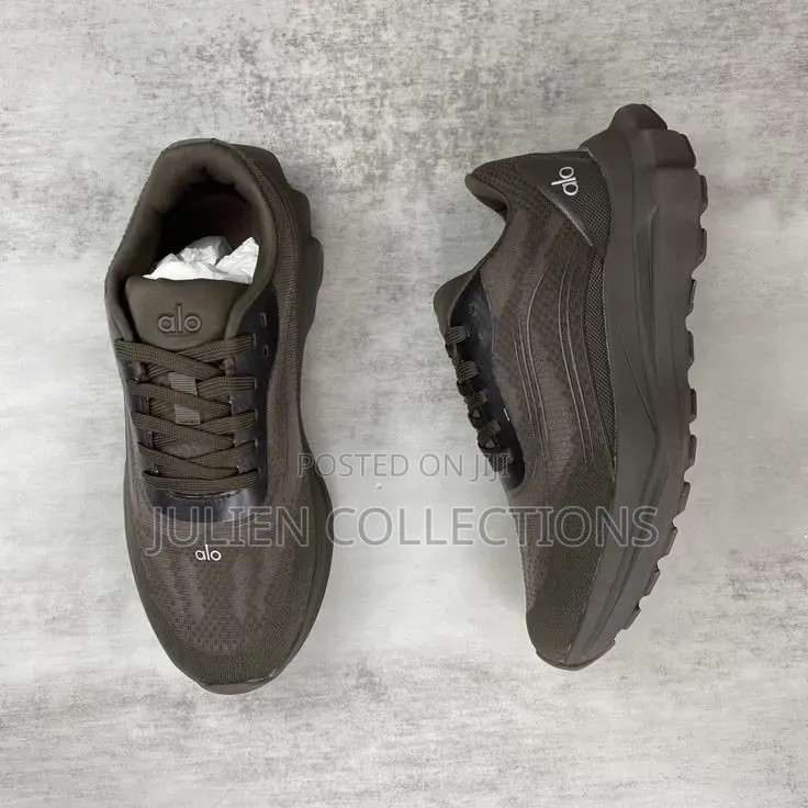 Alo Trainers Black Grey Cream N Coffee Brown