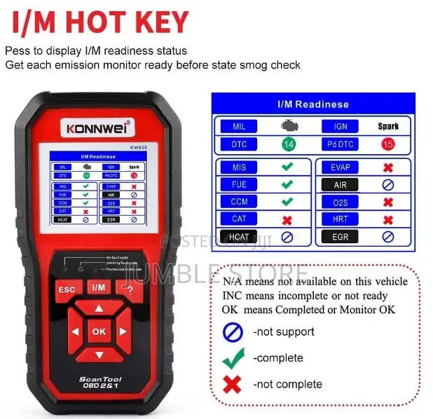 KONNWEI KW850 OBDII Automotive Scanner Code Reader Tester Scanner Tool
