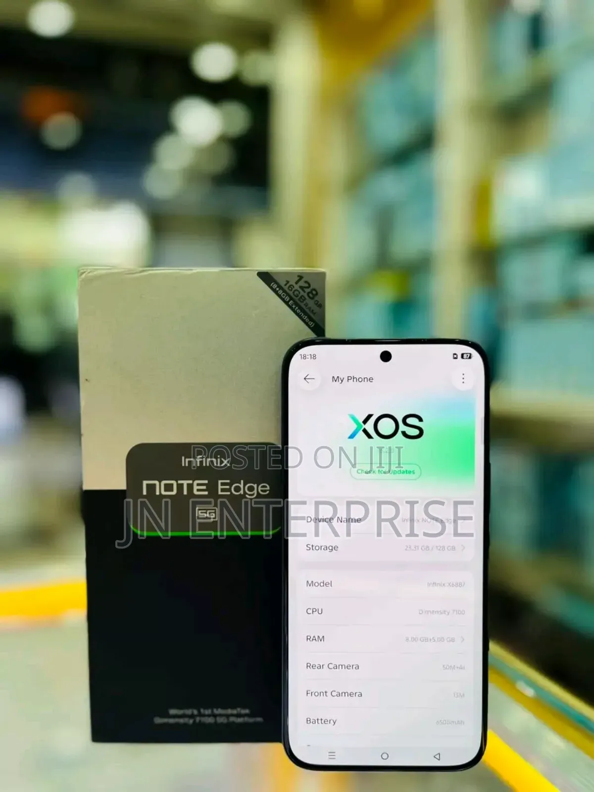 New Infinix Note Edge 128 GB Black