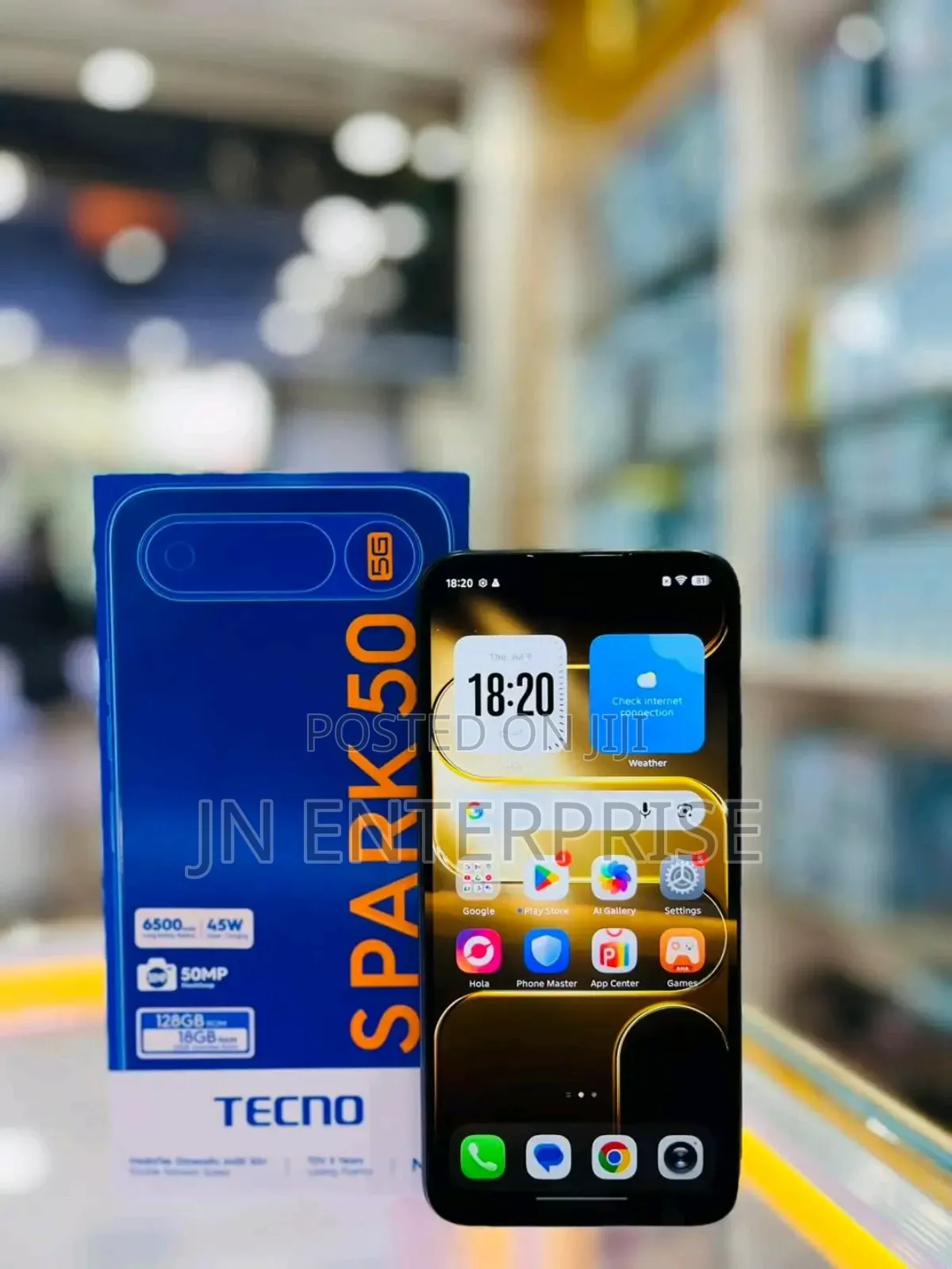 New Tecno Spark 50 5G 128 GB Black