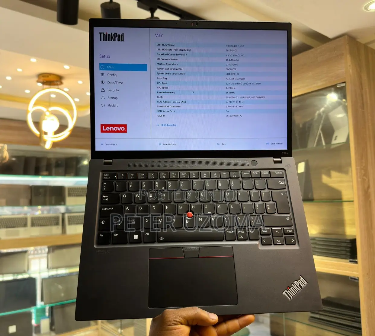 Laptop Lenovo ThinkPad T14 G2 16GB Intel Core i7 SSD 512GB