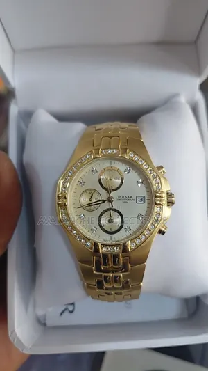 Pulsar Gold Tone Chronograph Unisex Watch 42mm Case Size