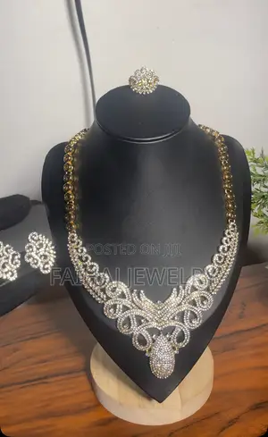 Gold Plated Zirconia Four Pieces Necklace Set