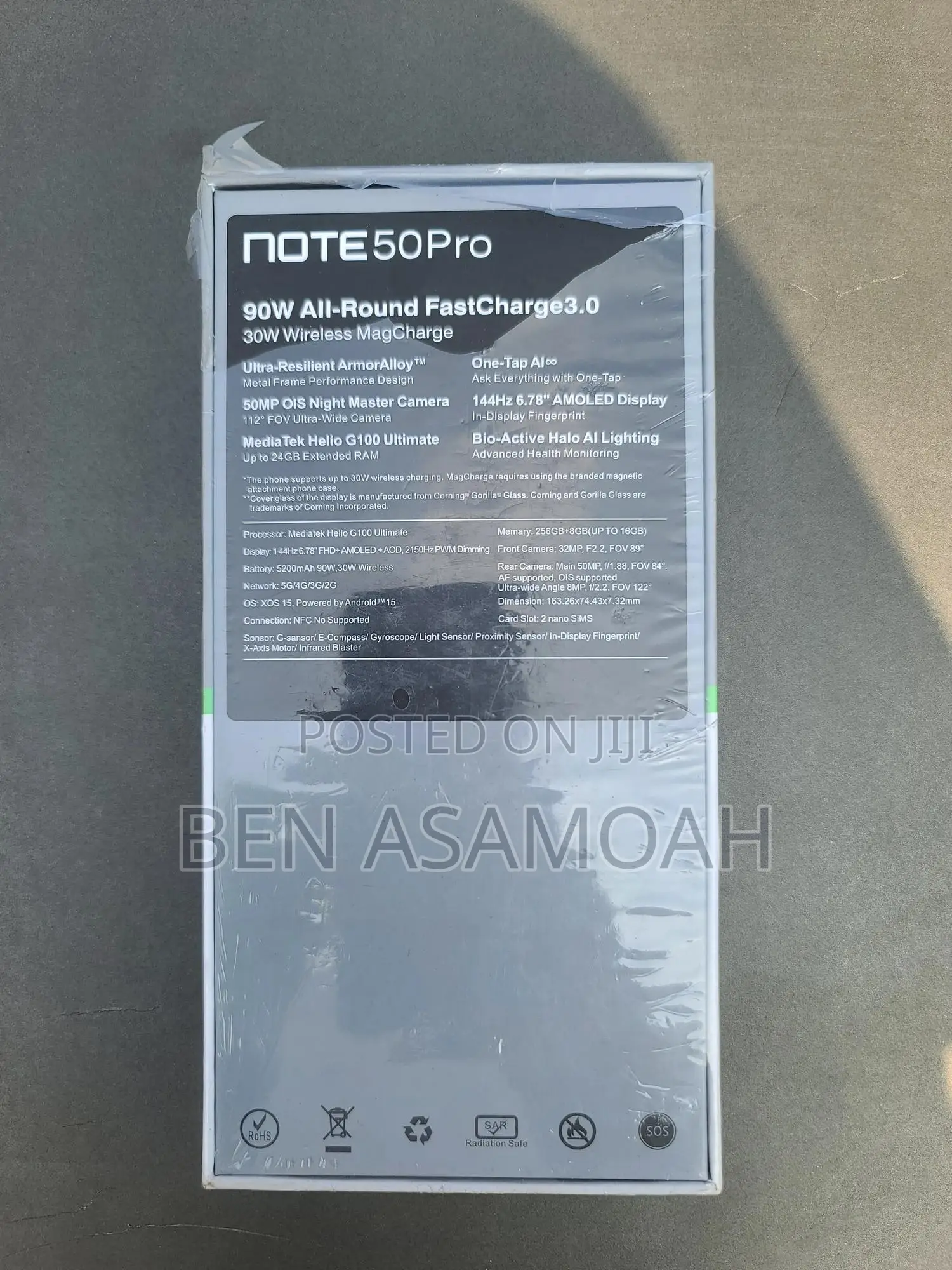 New Infinix Note 50s 256 GB Black
