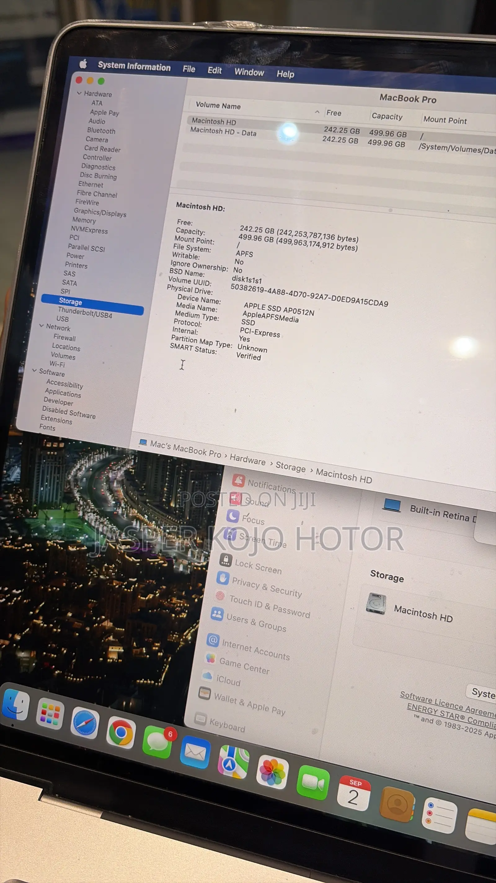Laptop Apple MacBook 2019 16GB Intel Core 7 SSD 512GB