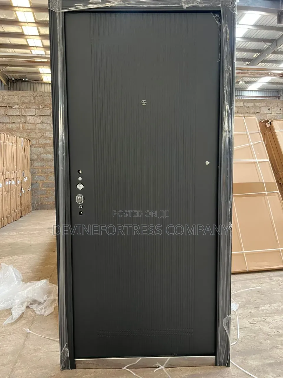 Quality Ced Rough Single Black Door Available in DFF Colorand Sizes