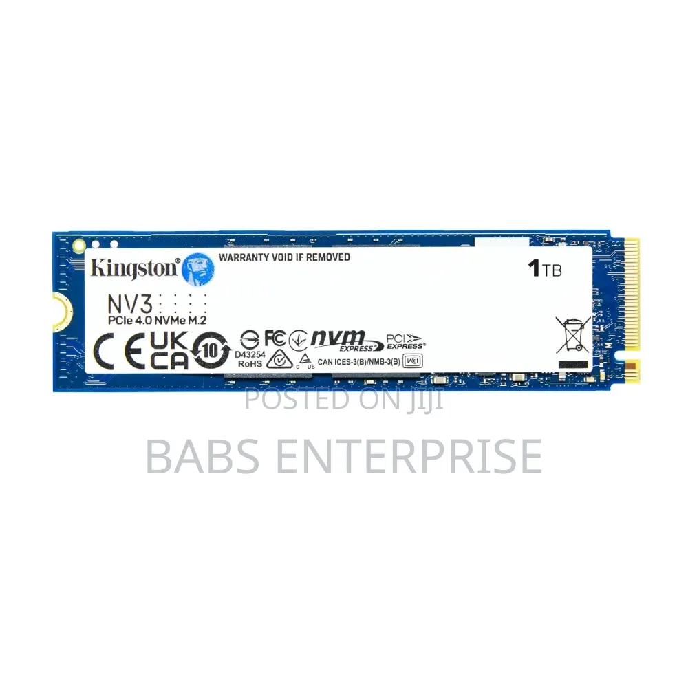 Kingston NV3 1TB PCIe 4.0 NVMe SSD – Ultra High-Speed 6000mb/sM.2 2280