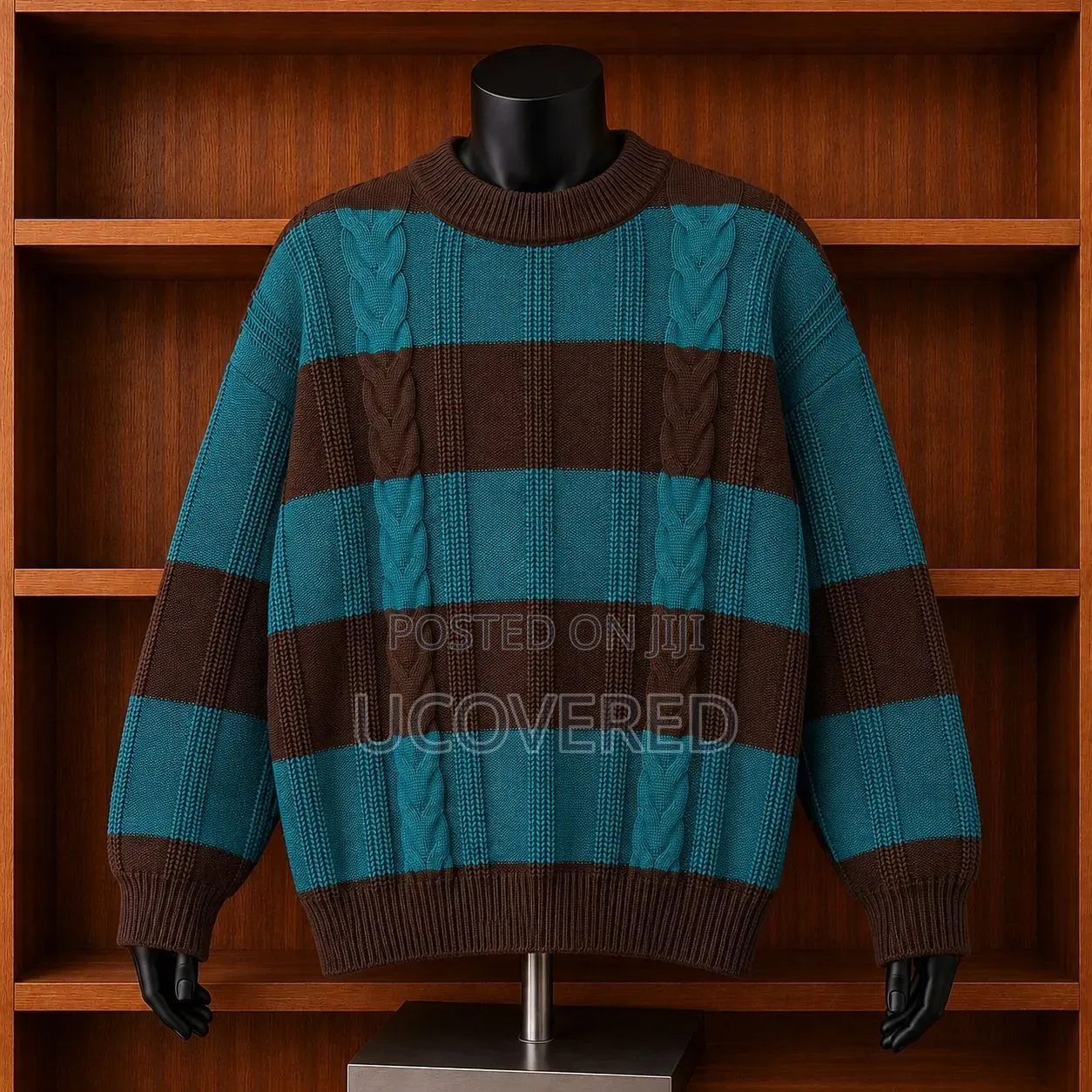 Colorblocked Knit Crewneck Pullovers