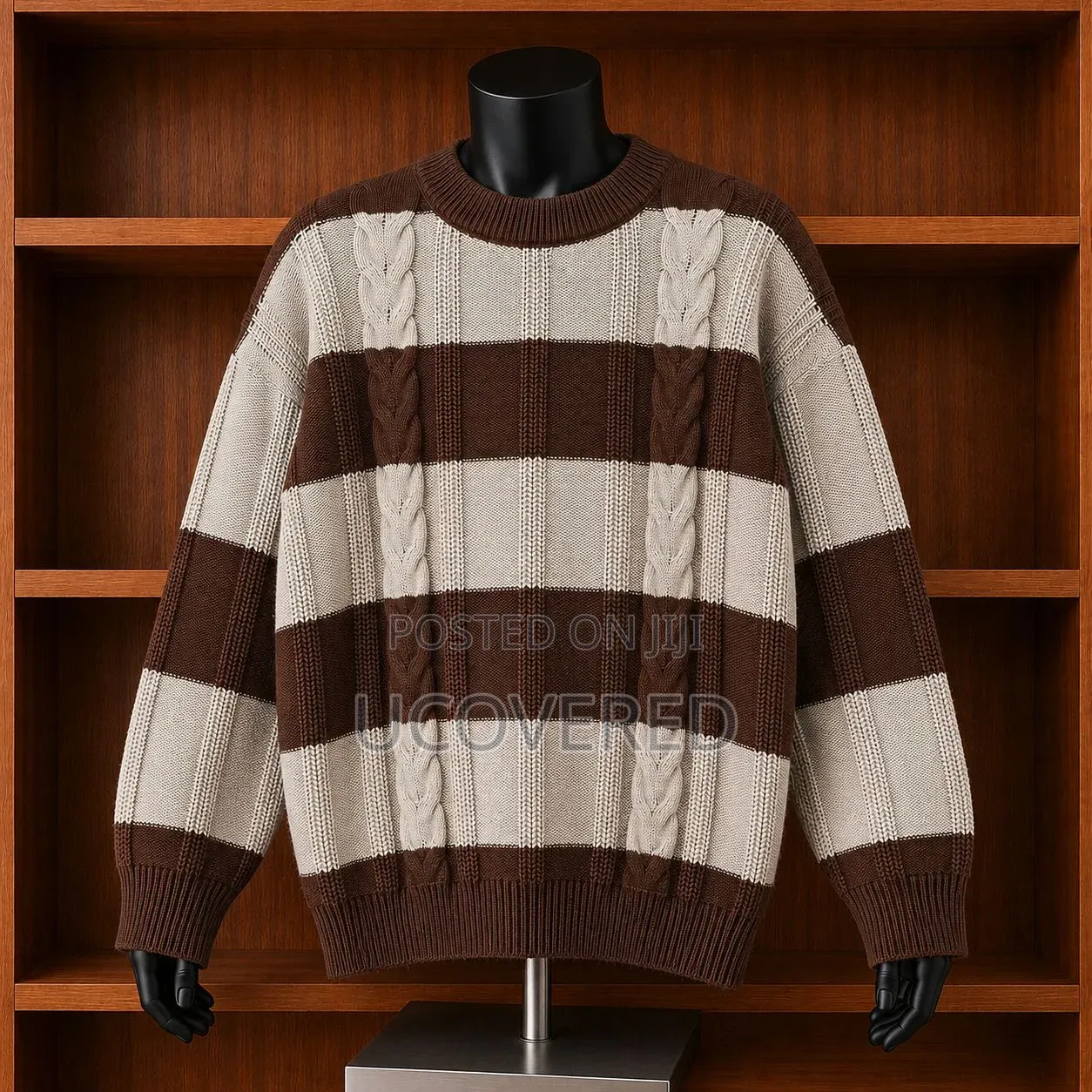 Colorblocked Knit Crewneck Pullovers