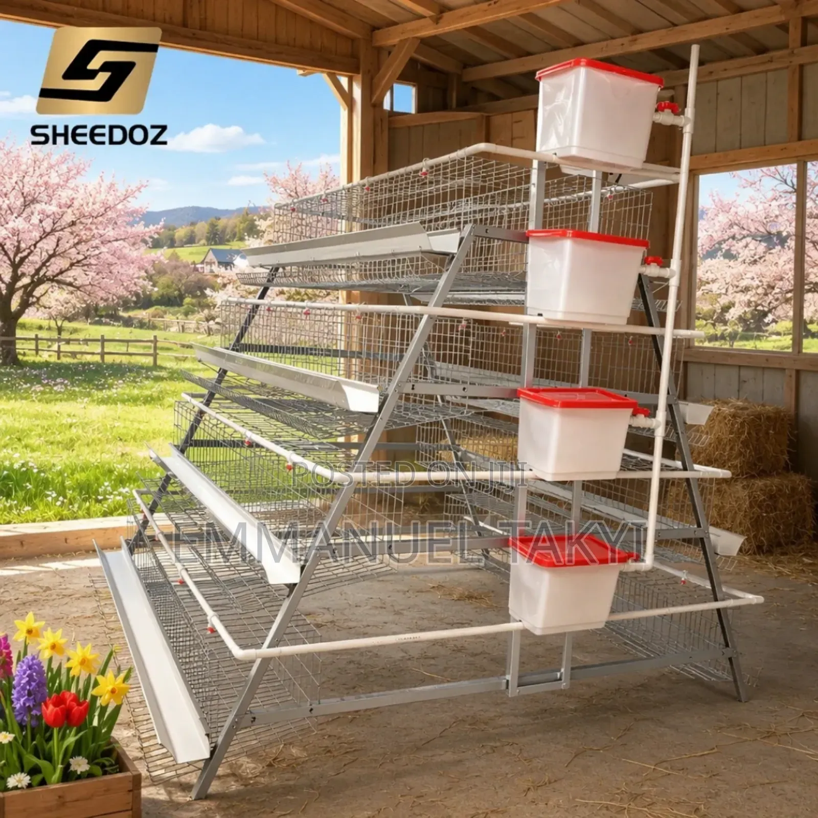 Chicken Cage a-Type 4-Tier