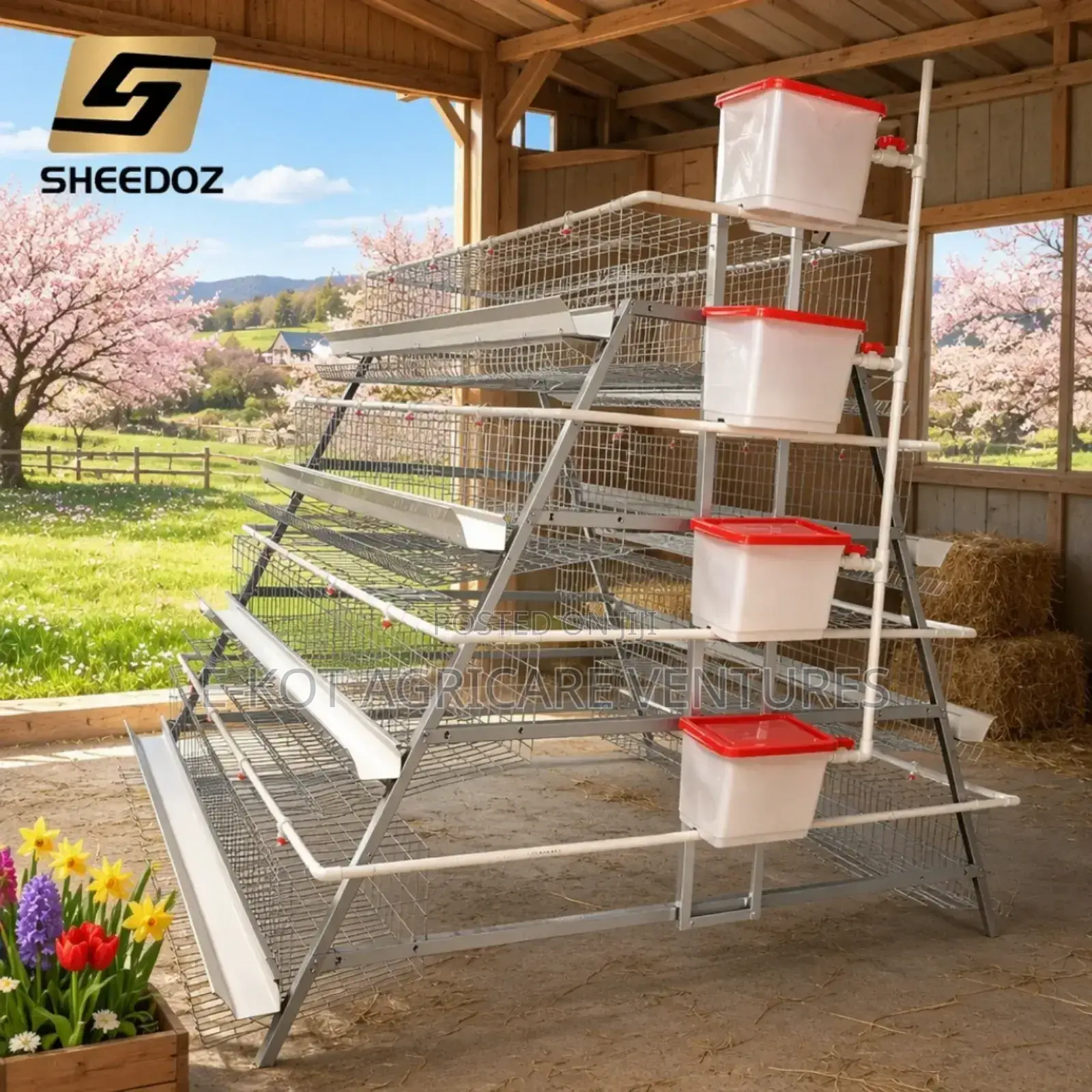 Chicken Cage a-Type 4-Tier