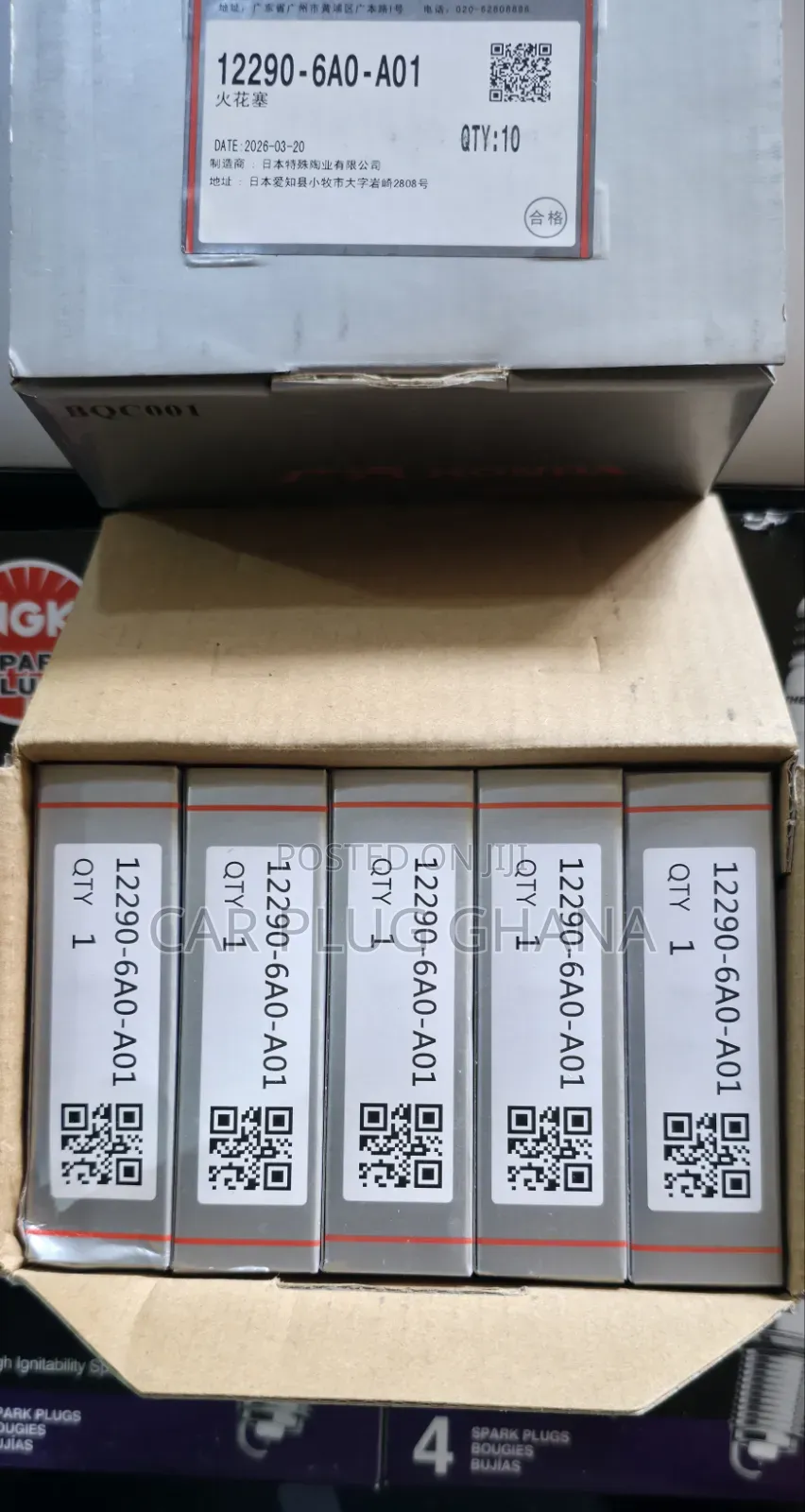 Original Honda NGK DILKAR8P8SY 12290-6a01-A01 DoubleIridium SparkPlugs